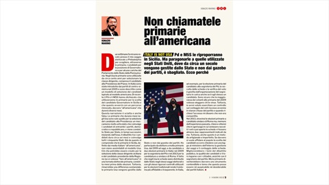 Non chiamatele primarie all'americana ITALY IS NOT USA